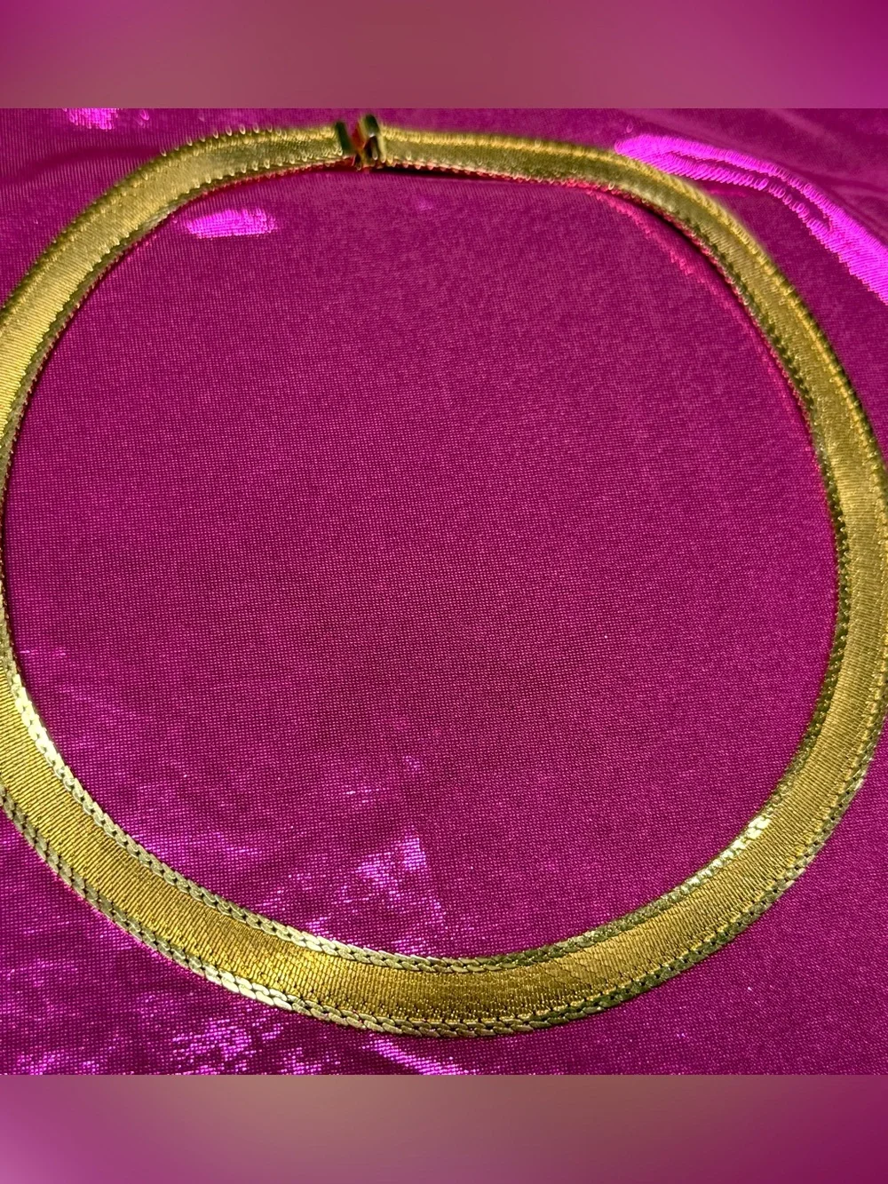 🔥Vtg Gold-plated Herringbone Chain 18